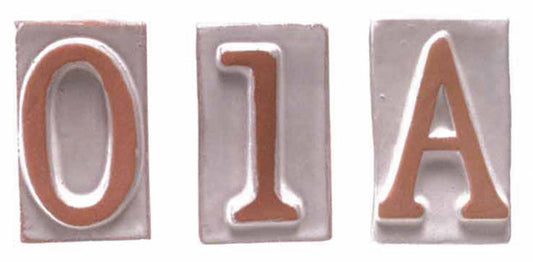 NUMERO CIVICO IN TERRACOTTA 0  CM.8,5H