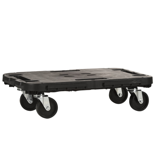 PEDANA C/RUOTE PORT. 300KG CM.48X29X12,5 NERA