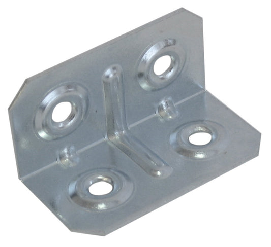 PIASTRINA QUADRA ZINCATA PIEGATA CM.4X2X2