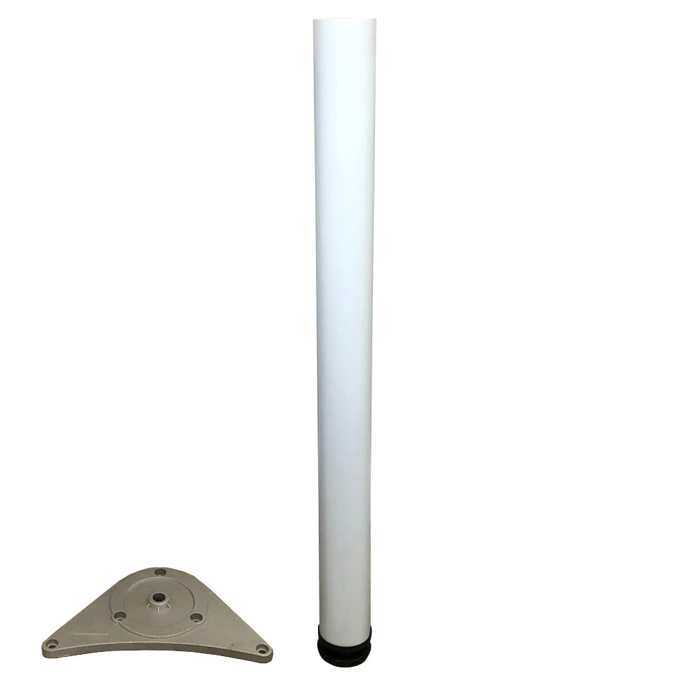 PIEDE ACCIAIO X TAVOLI D.60 CM.71 BIANCO