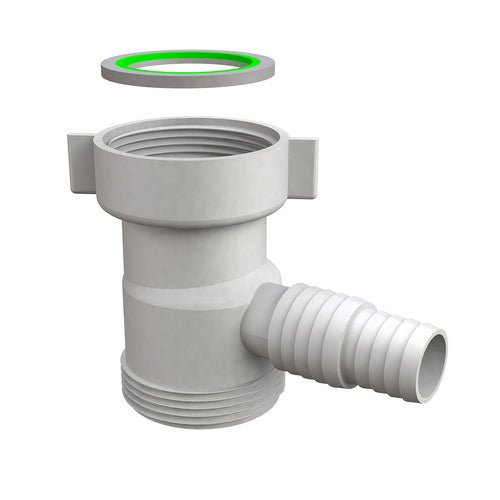 ATTACCO LAVATRICE SOTTOPILETTA CON DEFLETTORE ANTIRIFLUSSO