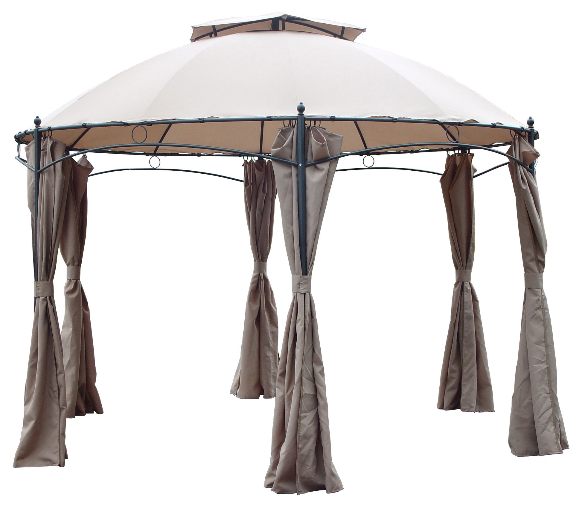 GAZEBO IN ACCIAIO GOTICESAGONALE D.MT.3,50