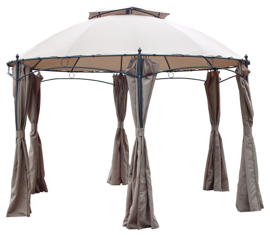 GAZEBO IN ACCIAIO GOTICESAGONALE D.MT.3,50