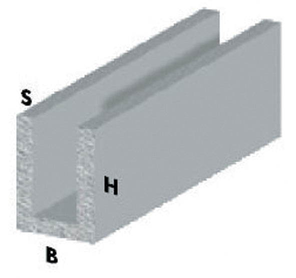 PROFILO CROMO H.200 CANALINO U 10X10X1