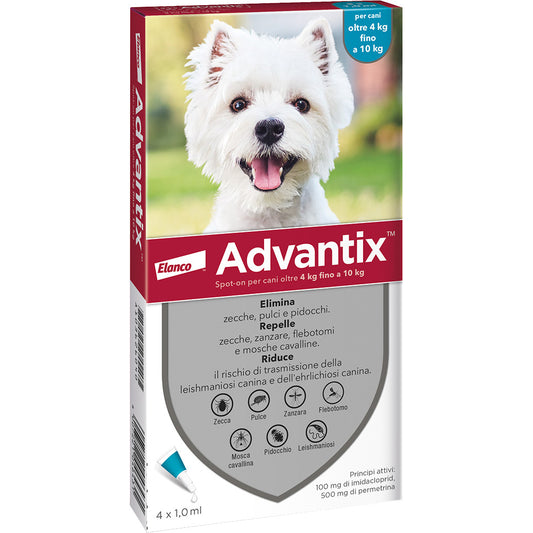 BAYER ADVANTIX 6P. SPOT ONCANI KG. 4-10