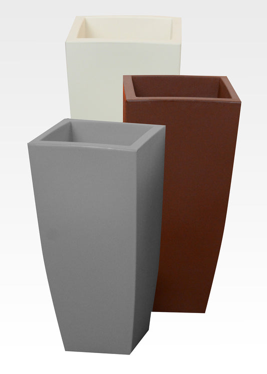 VASO HOME QUADRO CM.40X40X90H PIETRA