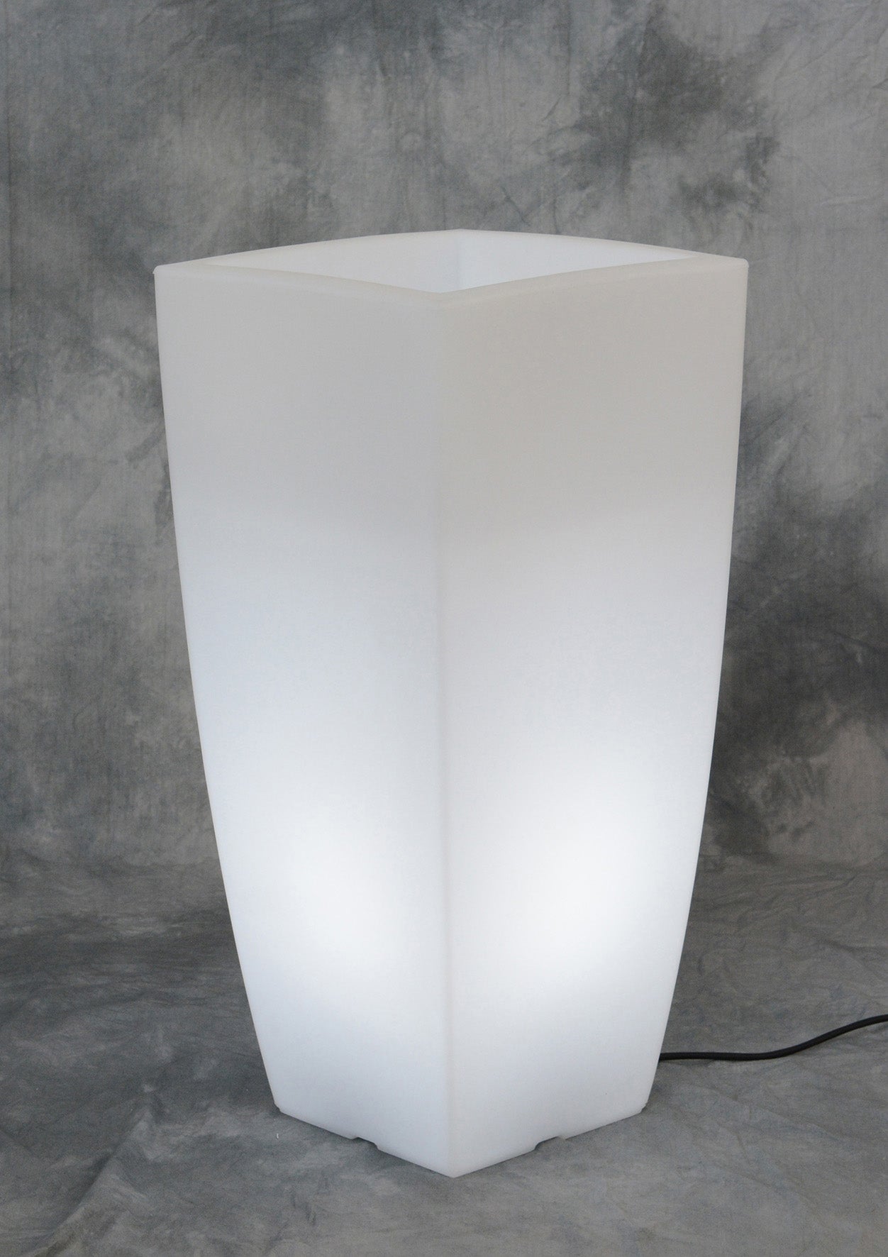 VASO HOME LIGHT QUADRO CM.40X40X90H.GHIAC/BIA