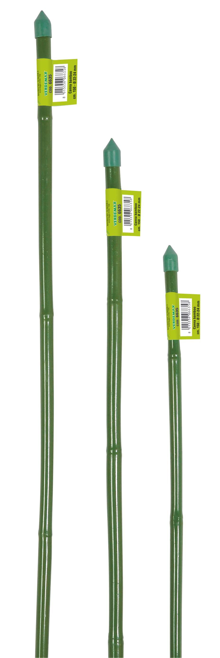 TUTORE IN BAMBOO PLASTIFICATO CM. 210 D. 16-18