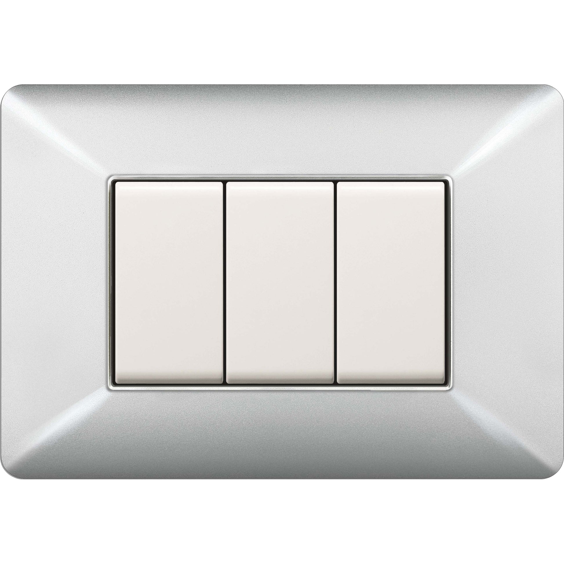 PLACCA EASY MOD. MATIX ALLUMINIO CHIARO 3P