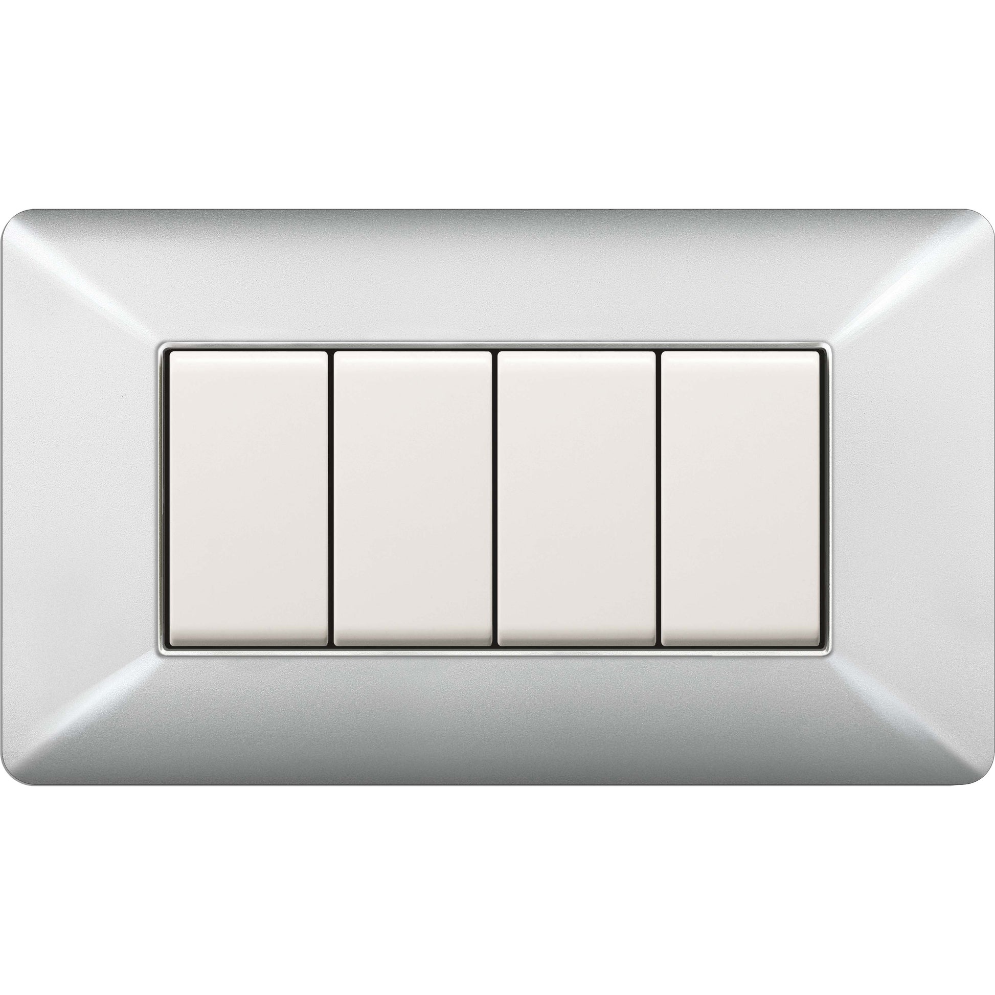 PLACCA EASY MOD. MATIX ALLUMINIO CHIARO 4P