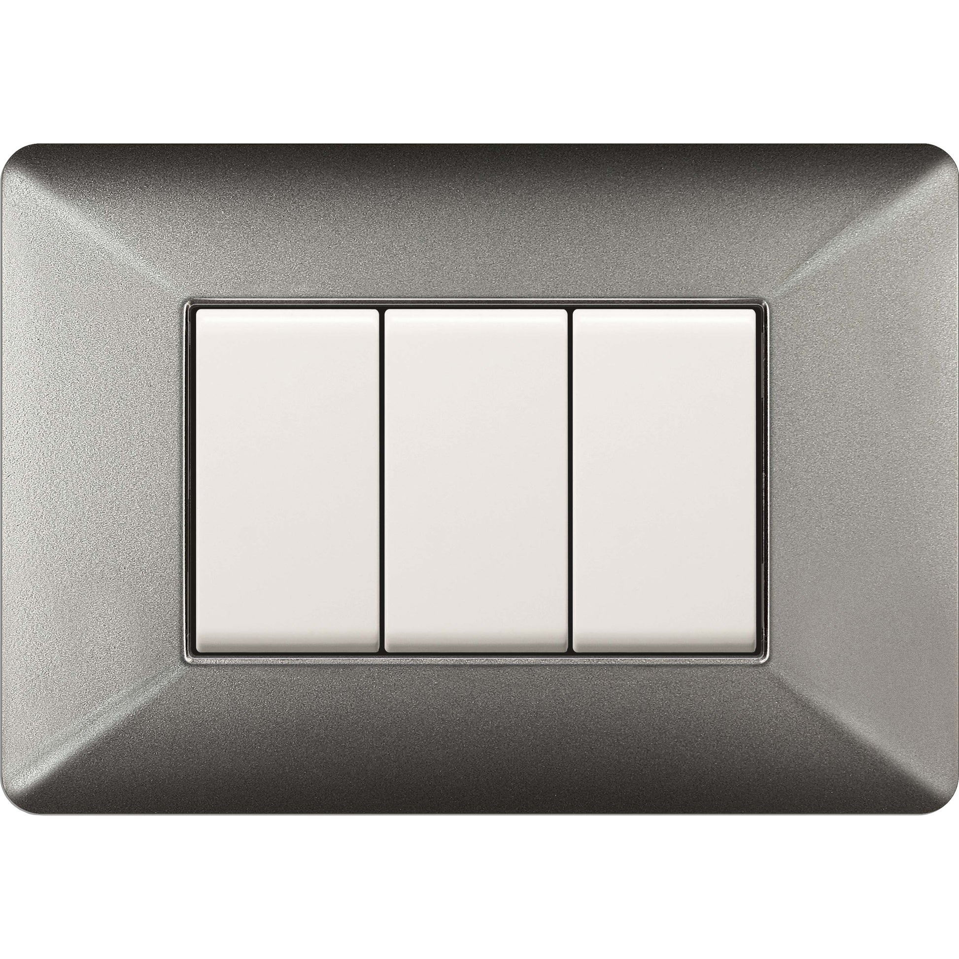 PLACCA EASY MOD. MATIX ALLUMINIO NOTTE 3P