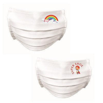 PZ.10 MASCHERINE BAMBINI SORRISO FANTASIE MISTE M/F IDROREPELLENTE    