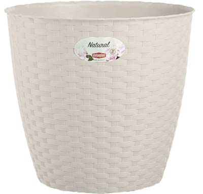 VASO RATTAN TONDO NATURAL STEFANPLAST