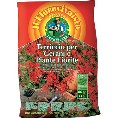 TERRICCIO GERANI E PIANTE FIORITE TERRIFLORA