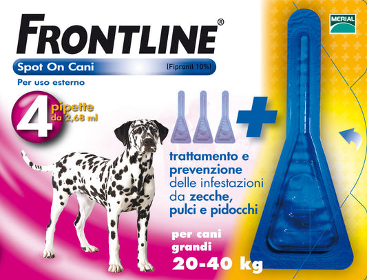 FRONTLINE SPOT-ON KG.20-40 CANI GRANDI (3+1)