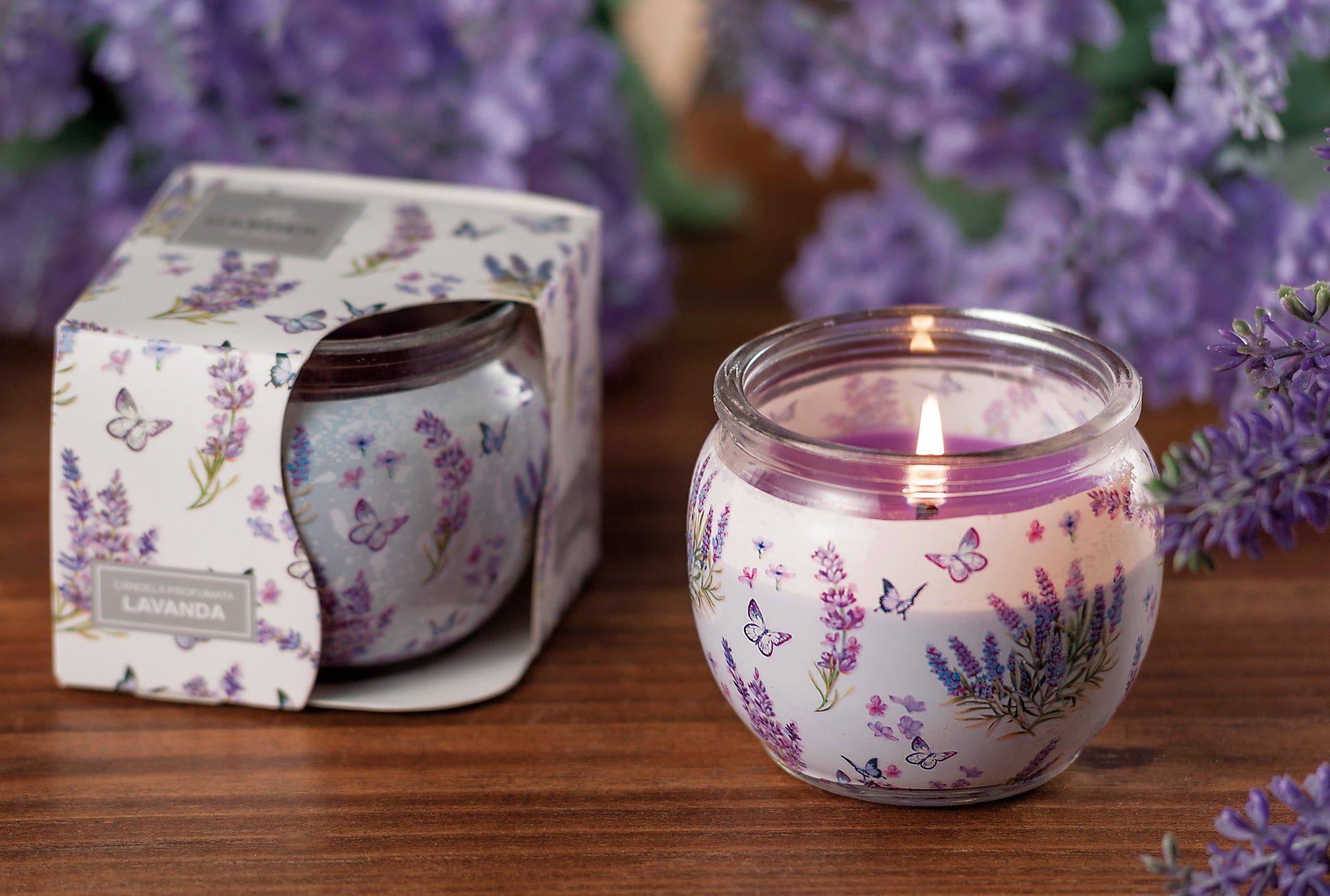 CANDELA PROFUMATA C/VASETTO VETRO FRAGR. 