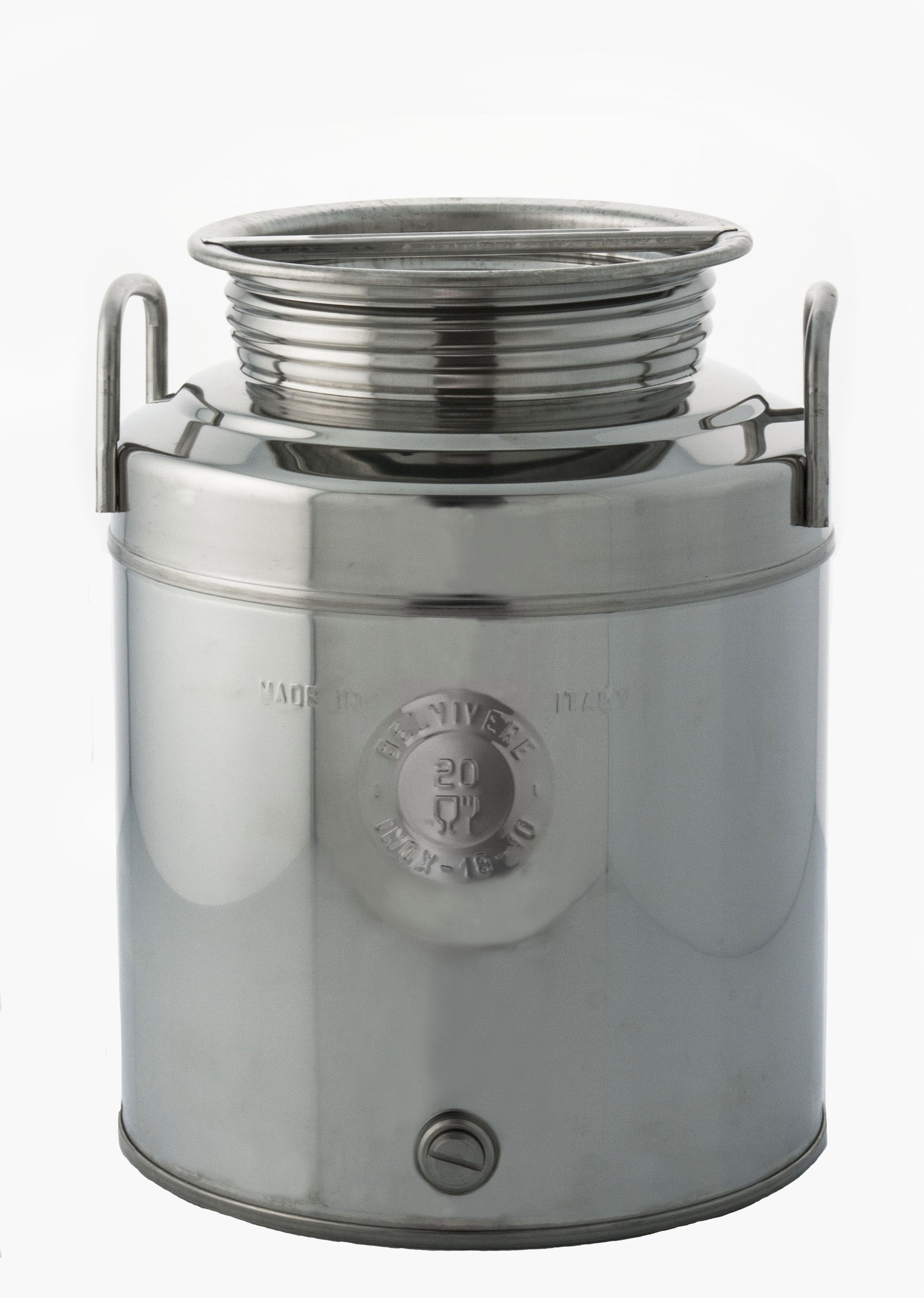 CONTENITORE ACCIAIO INOX X OLIO LT.20