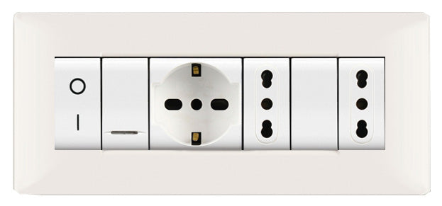 PLACCA LIFE Q MOD.LIVING PLAS.BIANCO       7P