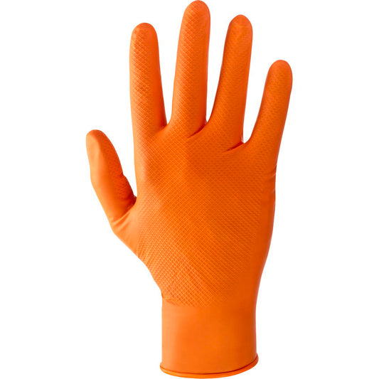 GUANTI IN NITRILE ARANCIONE TG.M (PZ.50)