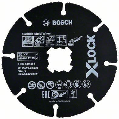 BOSCH-B DISCO UNIV. CARBIDE X-LOCK MM.115