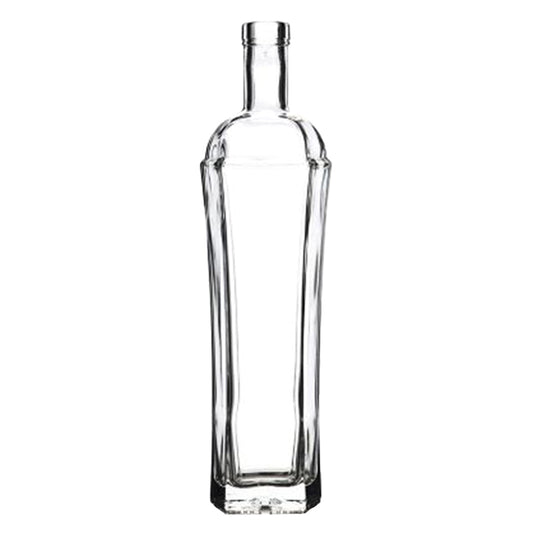 BOTTIGLIA IN VETRO PER DISTILLATI 'EXAGON' 500 ml - colore bianco