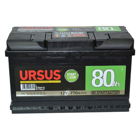 BATTERIA PER AUTO START & STOP 'URSUS' 80 AH - mm 313 x 175 x 190