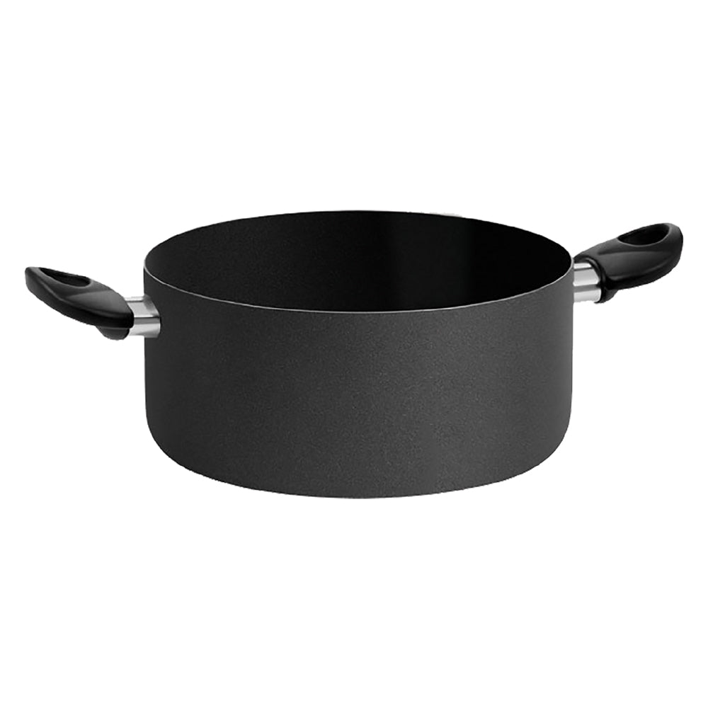 CASSERUOLA DUE MANICI 'BLACK LINE' Ã˜ cm. 24 - h.11 - capacitÃ  5 lt.