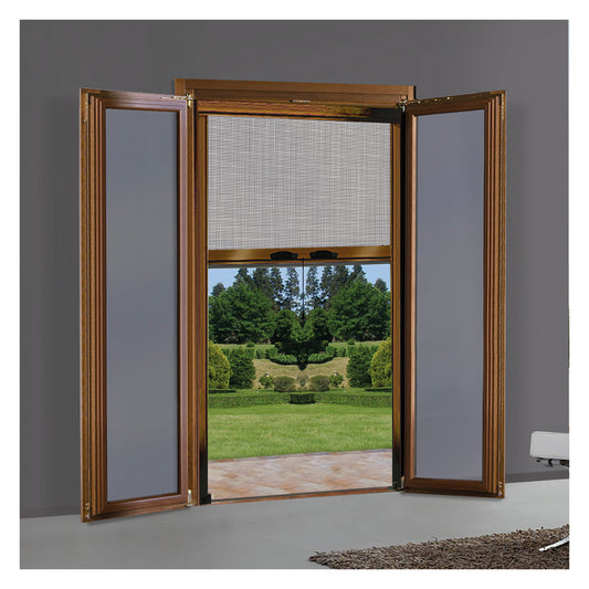 ZANZARIERA A RULLO VERTICALE PER PORTA/FINESTRA cm 80 x 250 - bronzo