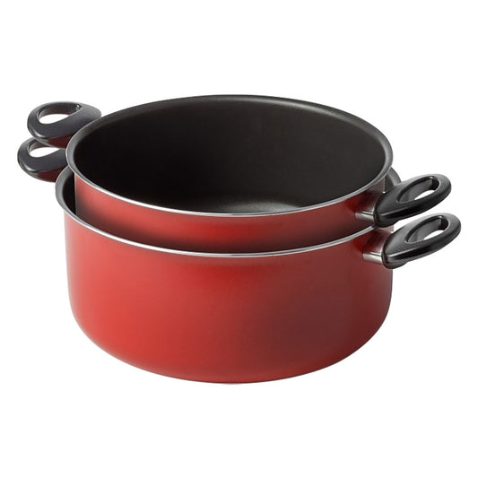 CASSERUOLE A DUE MANICI 'CUCINA SANO' SET 2 PEZZI Ã˜ cm. 18 / 22