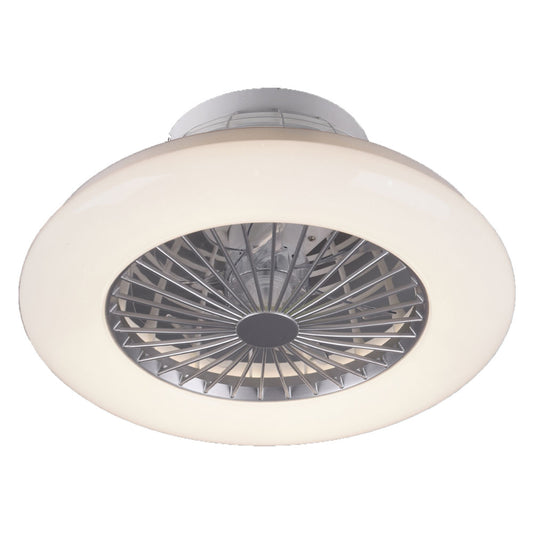 VENTILATORE A SOFFITTO / PLAFONIERA 'STRALSUND' Ã˜ cm. 50 x h.16 - potenza luce 26,8 W  