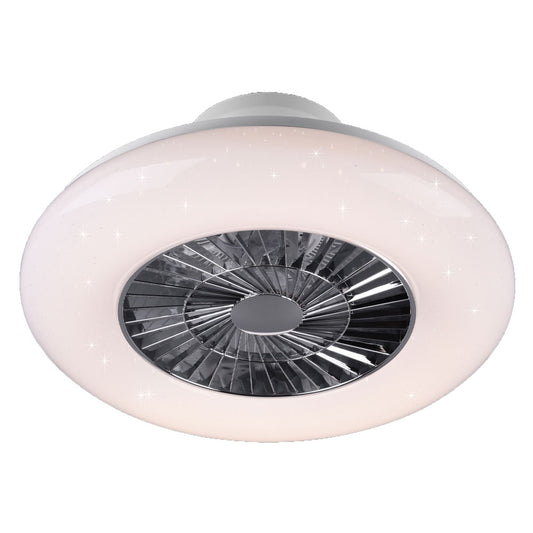 VENTILATORE A SOFFITTO / PLAFONIERA 'VISBY' Ã˜ cm. 59 x h.20 - potenza luce 39,6 W  