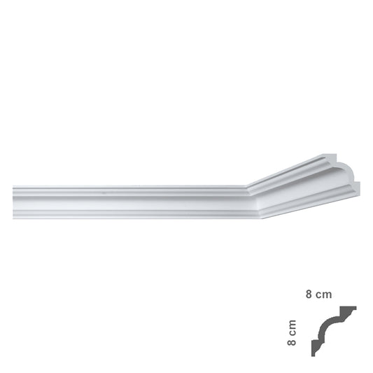 CORNICE DECORATIVA PER SOFFITTO mod. I780 - mm. 80x80