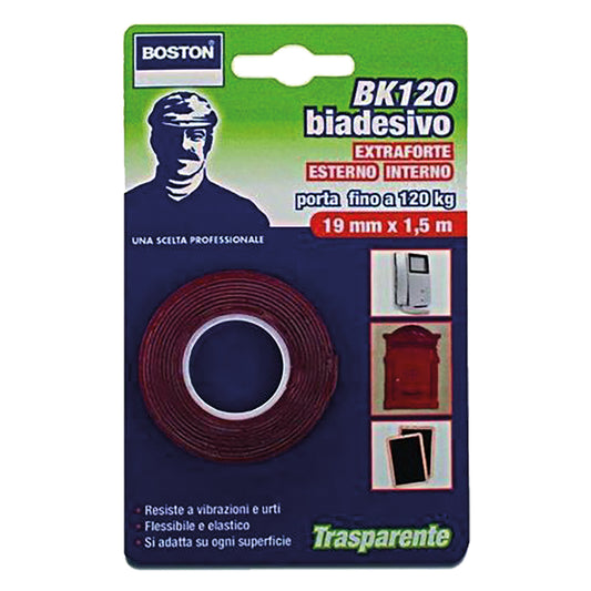 NASTRO BIADESIVO EXTRA FORTE INVISIBILE mm. 19 x 1,5 mt