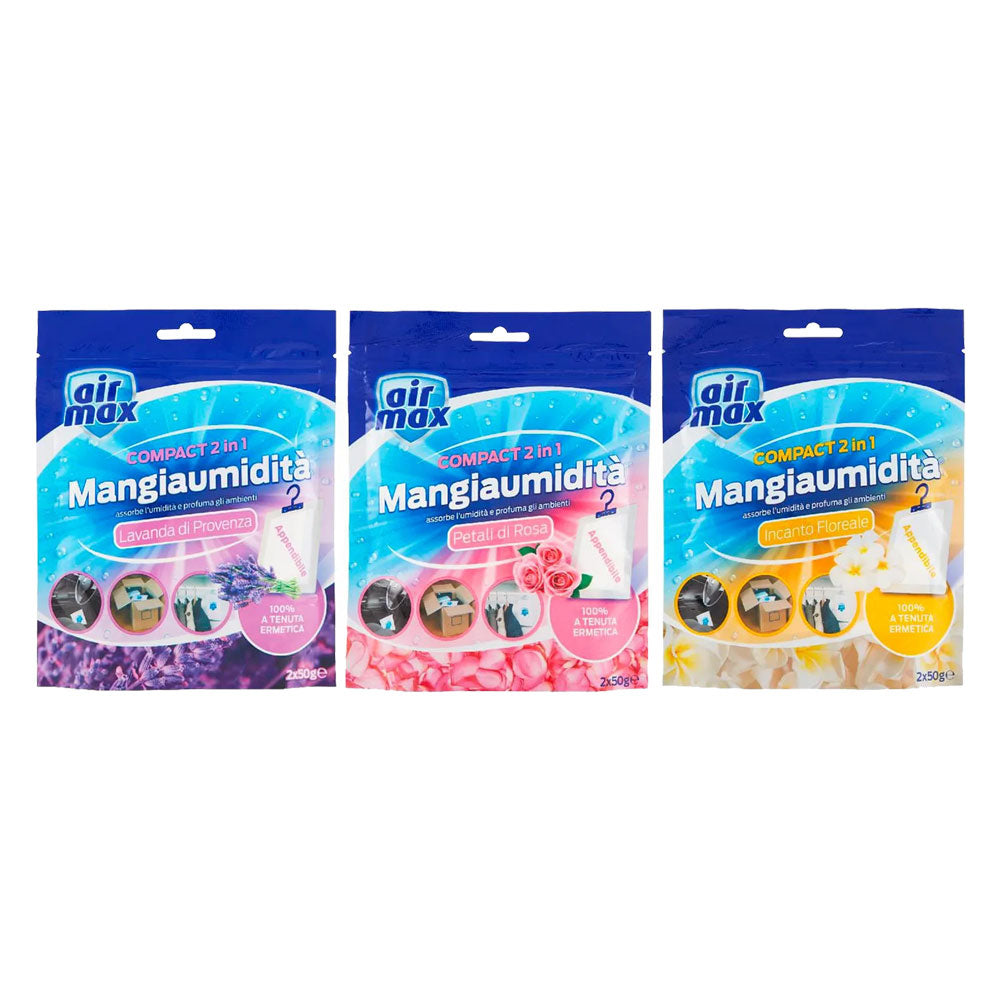 ASSORBIUMIDITA' IN BUSTA APPENDIBILE 'COMPACT' 2 buste x 50 gr. - fragranze miste