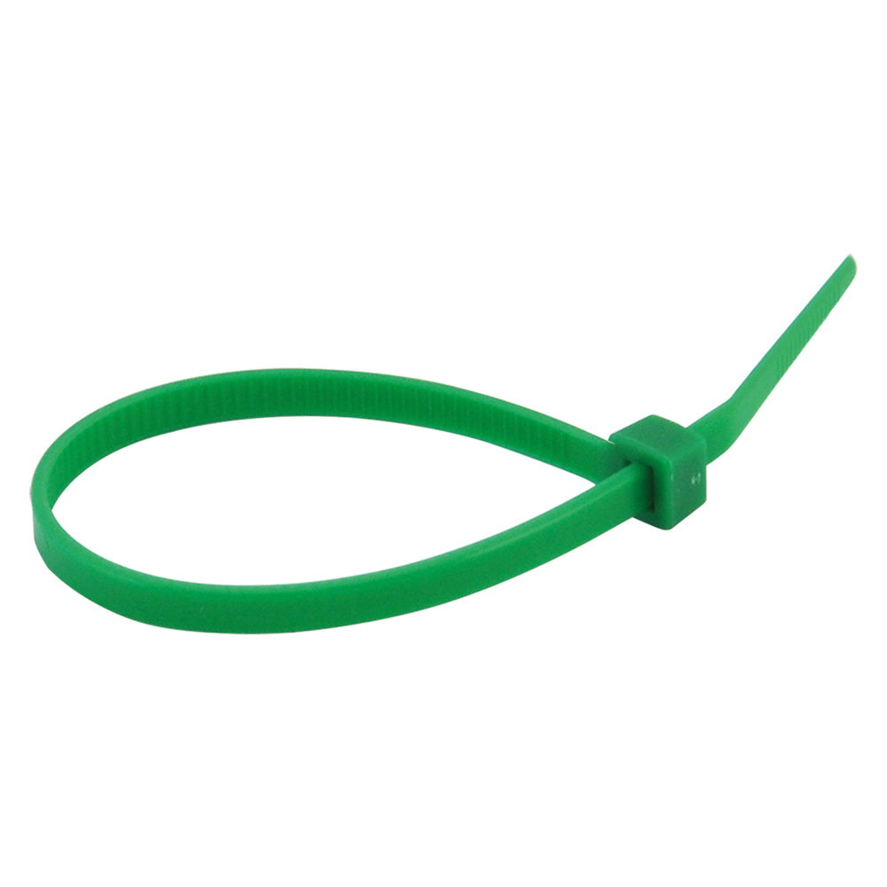 FASCETTA A STRAPPO PER CABLAGGIO mm 4,8 x  200 pz 100 - verde