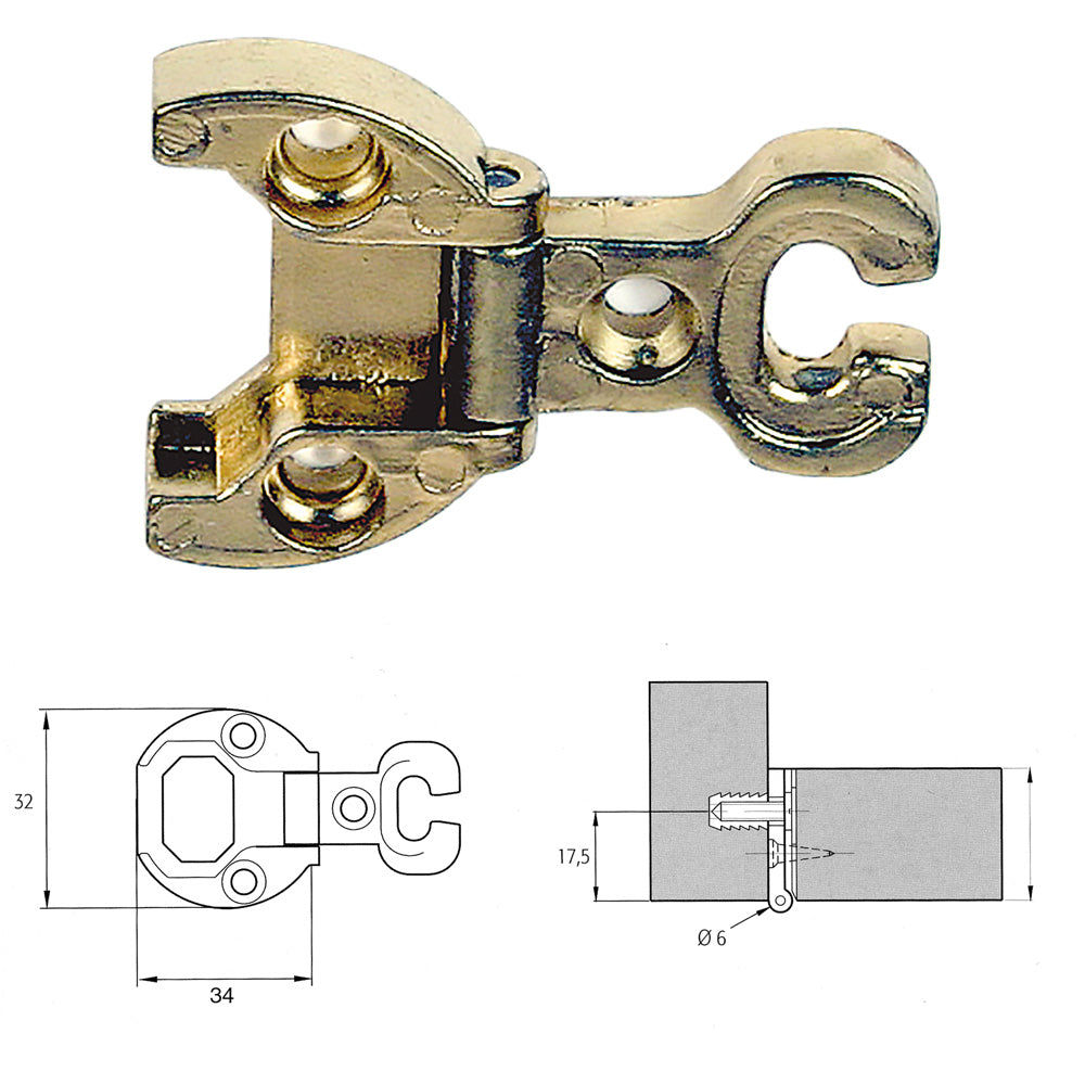 CERNIERA PER MOBILI 'A0054' oro