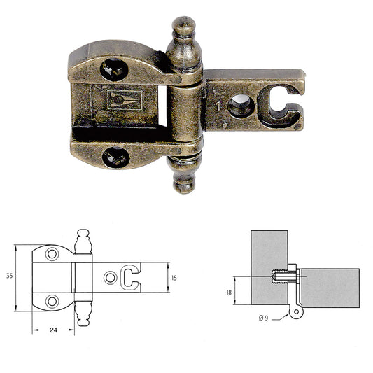 CERNIERA PER MOBILI 'A0055' oro