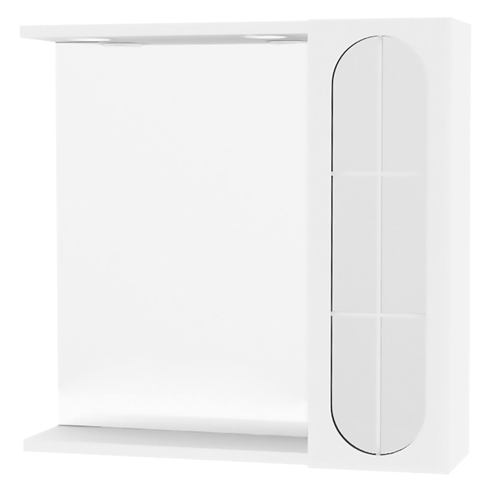 SPECCHIERA DA BAGNO PENSILE SINGOLO 'INA' cm 57 x 16 x h.57 - laccato bianco