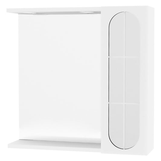 SPECCHIERA DA BAGNO PENSILE SINGOLO 'INA' cm 57 x 16 x h.57 - laccato bianco