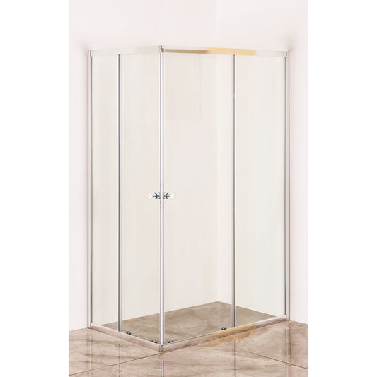 BOX DOCCIA CRISTALLO DUE PORTE 'ACQUA MARINA' cm 70 x 120 - H 185