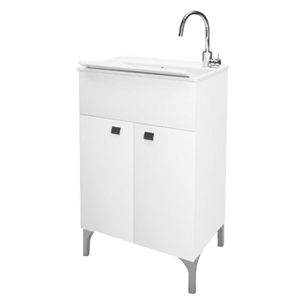 MOBILE LAVATOIO ANTA DOPPIA cm 50 x 50 x h.83 - bianco lucido