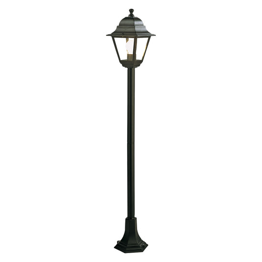 LAMPIONE CON COLONNA 'OLD' 60 W - cm 18 x 18 x h 121 nero