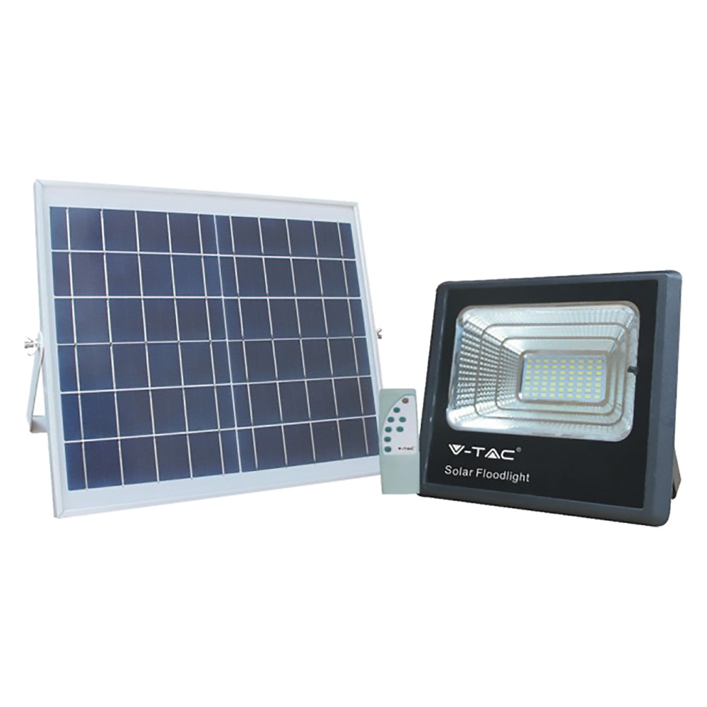 PROIETTORE A LED CON PANNELLO SOLARE 100W  - cm 32,5 x 28 x 8,5 / 6000K