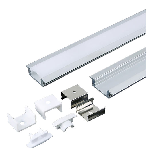 PROFILO CANALINA IN ALLUMINIO PER STRIP LED 3359 mm 61,5 x 14 -larg.max 20,7