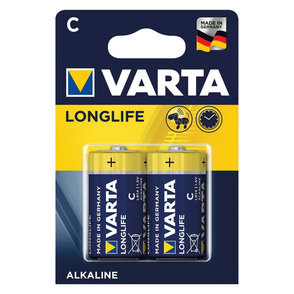 PILA MEZZA TORCIA LONGLIFE 'LR14' Pz 2 - 1,5 V - C