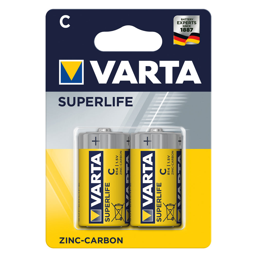 PILA MEZZA TORCIA SUPERFLIFE 'R14P' Pz 2 - 1,5 V - C