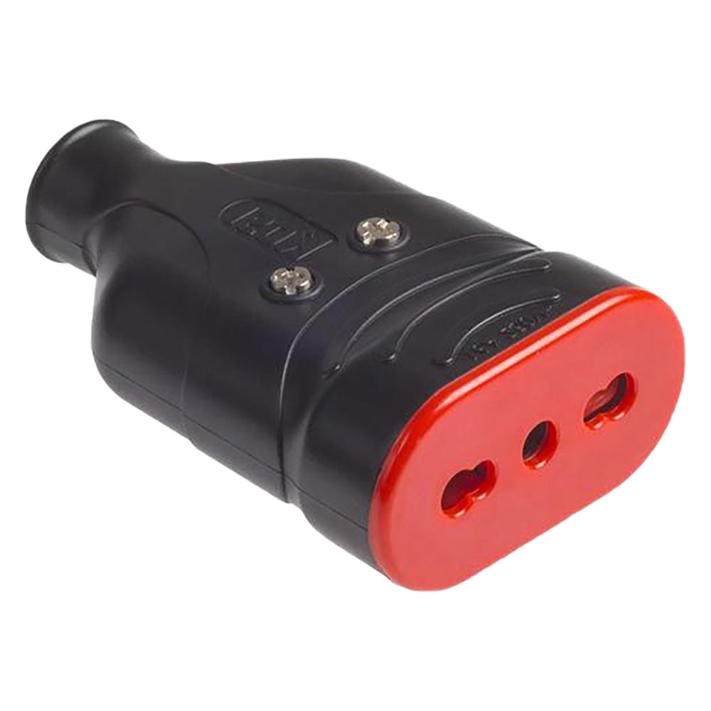 PRESA ALTA RESISTENZA 'ELA PLUG' 2P+T 10/16A - colore nero