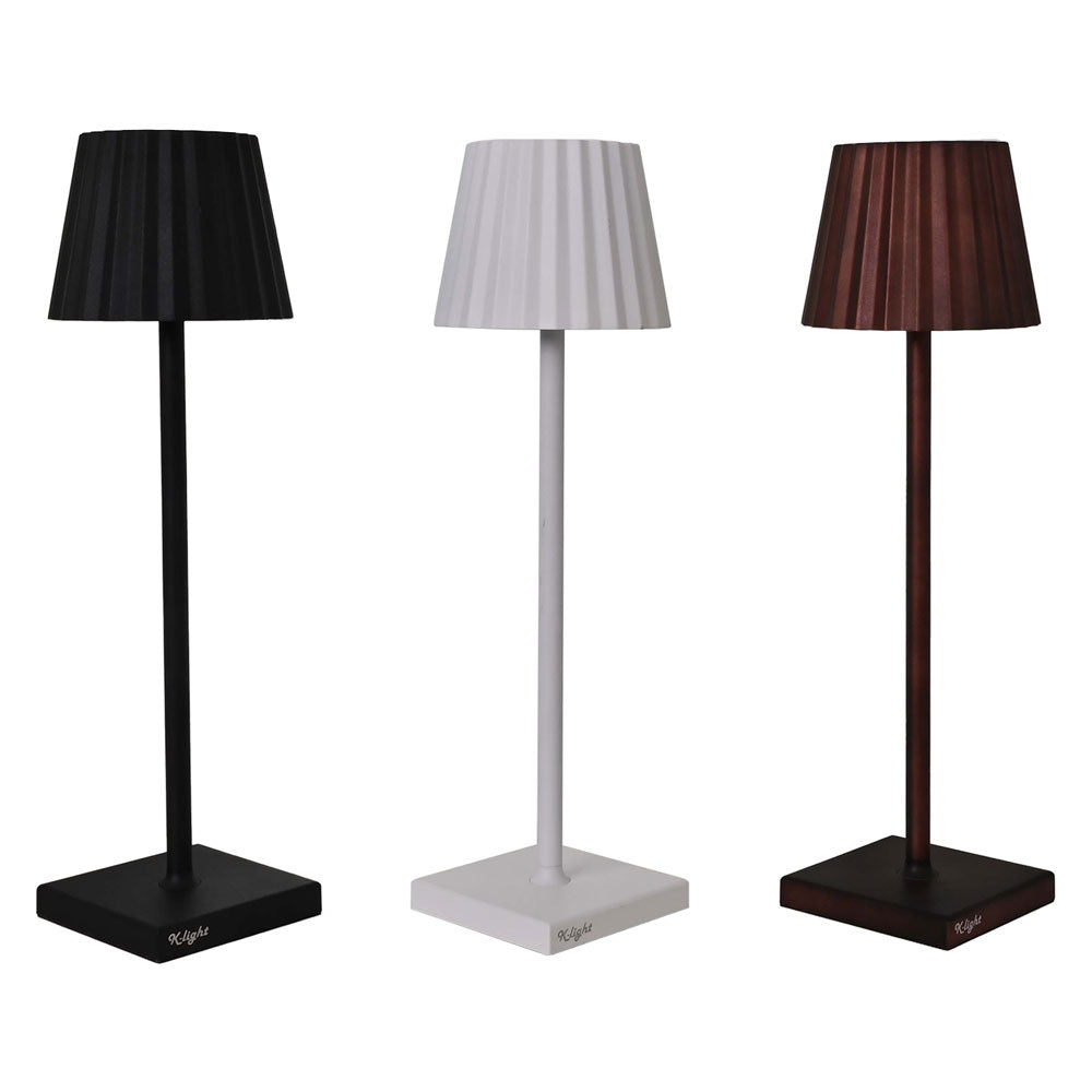 LAMPADA DA TAVOLO RICARICABILE 'K-LIGHT' corpo colore ruggine