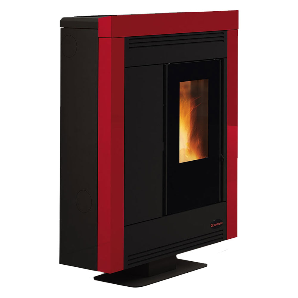 STUFA A PELLET 'SOUVENIR STEEL EVO' Colore bordeaux