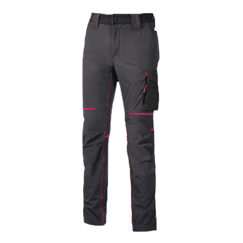 PANTALONE DA LAVORO 'WORLD LADY' L - colore grey fucsia